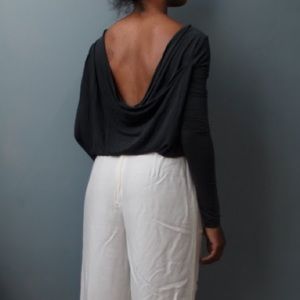 Drape open back top